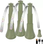 Fly Fan for Table, Retractable Fly Fan with Holographic Blades