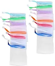 TOVINANNA 30pcs Soap Soap Net for Bar Liquid Soap Universal Saver Holder for Handmade Facial Soap Cleansing Foaming Random