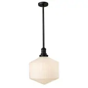 Jefferson Large Pendant Opal, Matte Bronze