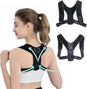 Posture Corrector, Adjustable Upper Back Brace for Female, Male, Adolescent, Relieves Shoulder Pain, Corrects Slouching, Upper Back Brace