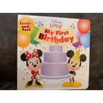 DISNEY BABY MY FIRST BIRTHDAY 迪士尼寶寶觸摸書 英文繪本