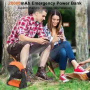 KITWLEMEN Camping Fan with LED Lantern, 20000mAh Rechargeable Battery Operated