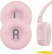 Geekria NOVA Leatherette Replacement Ear Pads Compatible with JBL JR 300, T300BT, T450BT, T500BT, Tune 500/ 500BT/ 510BT/ 520 Headphones, Ear Cushions, Repair Parts (Pink)