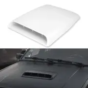 Universal Car SUV Decorative Air Flow Intake Scoop Bonnet Vent Cover Hood White