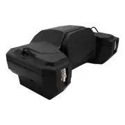 82L ATV Part Rear Rack Back Seat Storage Pack Luggage Trunk & Backrest Black