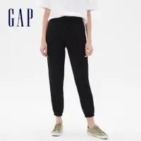在飛比找蝦皮商城優惠-Gap 女裝 簡約素色大口袋鬆緊棉褲-純正黑色(417893