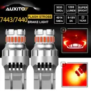 7443 LED Strobe Flashing Blinking Tail Brake Light Parking Warning Bulbs 2x ED (for: Ford)