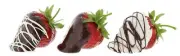 Just Dough It 2.5" Assorted Chocolate Covered Strawberries Set of 3 Replica Prop