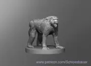 Zombie Baboon Monster Manual 28mm Scale D&D Tabletop Miniature SB