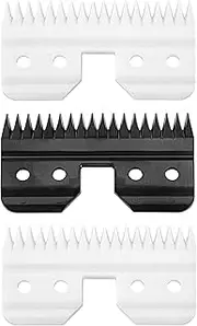 3pcs Oster Fast Feed Clipper Ceramic Blade - Pet Dog Cat Grooming Clipper Replacement Blades, for A5 Trimmer Series, for Andis 18 Teeth Detachable Ceramic Blade Part, for Wahl KM2 KM5 KM10