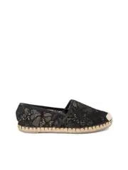 Black Lace Detail Espadrilles