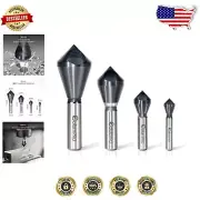 4PCS Cobalt Countersink Tool Set - M35 High-Speed Steel Chamfer Bits (90-Degree)