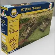 Italeri 1:72 Scale M7 Priest/Kangaroo - Fast Assembly Tanks Military Vehicles Model Kit