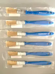 6 x 12MM SLIM DISPOSABLE PAINT BRUSHES PAINTING BRUSH CHEAP TOUCH UP JOB DIY