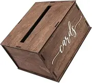 TOGEVAL Rustic Decorative Card Box Wooden Wedding Box for Display Graduation Birthday Cards