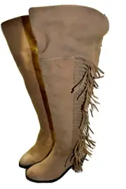 Circle G by Corral WOMENS 7 M Cowboy Western Boots KNEE HIGH FRINGE P5198