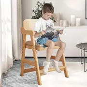 Solid Wood High Chair for Toddlers and Children - Booster Seat Grows with Kid for Dining and Study - Chair At Table