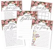 Inkdotpot Floral Theme Bachelorette Party Games Set Bundle Of 5-Al6