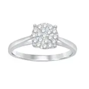 Ring with 1/4ct of Diamonds in 9kt White Gold