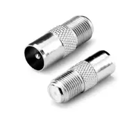 Female Plug to PAL Male Socket Coaxial TV Antenna Cable Connector Adapter - 10pcs