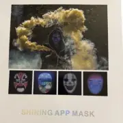 Shining App Mask LED Light Up Programmable Face Changing Cosplay Mask