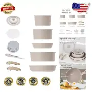 5-Piece Stackable Nonstick Cookware Set - Dishwasher Safe & Induction Compatible