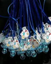 12Pcs~Baby Shower~Pacifier Necklaces,Boy, Game Prizes, Boy, Favors,niño