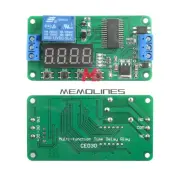 Multifunction Self-lock DC12V Relay Time Delay PLC Cycle Timer Module Switch