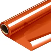PH PERKHOMY Colored Cellophane Wrap Roll 16'' x 100' 3 Mil Thick Cellophane For Gift Basket Treats Goodie Wrapping Craft Flower Bouquet Plastic (Orange, 100ft (16in Width)) (PKUSOPP-16*100*1-Orange)