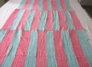 Machine sewing handmade cotton patchwork size 48"x 76" quilt top