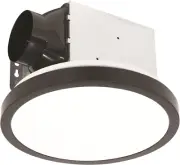 7105-09-MB Bathroom Fan with Light 90-CFM 1.5 Sones round Ventilation Fan with D