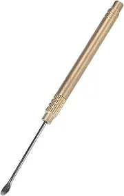Snuff Spoon, Durable Brass Ear Pick Titanium Alloy Portable Light with Accessories for Removing Ear Wax for Cleaning Ears