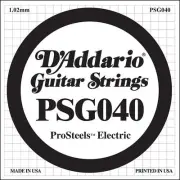 D'Addario PSG040 ProSteels Electric Guitar One Single String, .040 Wound