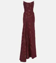 [Markarian] Markarian Floral metallic corset gown AU 14 red
