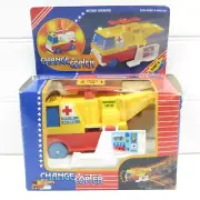 CHANGE-A-COPTER - VINTAGE 1989 KMART PLASTIC BATTERY OPERATED VEHICLE IN BOX