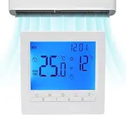 Home Programmable Thermostats, Wall-Mounted Smart LCD Screen Battery Powered Programmable Thermostat, Precise Temperature Controller Auto Household Thermostats for Houses Living Rooms Yongbao