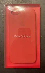 Original Apple Leather Case for iPhone SE (2016) 5/5s - Product Red
