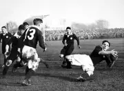 OLD RUGBY UNION PHOTO Scotlands Jock Waters Grabs The Loose Ball 1937