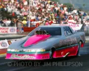 FUNNY CAR PHOTO NHRA DRAG RACING "SHADY GLENN" FUNNY CAR AT POMONA 1990