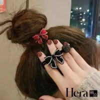 在飛比找博客來優惠-【Hera赫拉】專櫃精品環繞珍珠蝴蝶結髮圈-2色 紅色