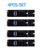 4PCS NGFF M.2 To USB 3.0 Transfer PCI-E Riser Card Adapter For Mining Machine