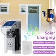 Waterproof Solar Charging Camera Intercom Rain Cover Wireless Video Doorbell