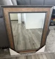 Martha Stewart Living Lucerne 30 in. x 24 in. Framed Mirror in Antique Pewter