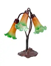 [G&G Bros] Triple Lily Lamp Amber Green