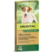 Drontal All Wormer Tablets for Puppies Small Dogs 3kg 4 Tablet Pack