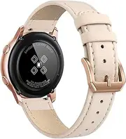 [B-SPIN] Genuine Leather (Interior and Exterior Both Sides) Wrist Replacement Watch Band [Compatible With Samsung Galaxy, HuaWei, Garmin Forerunner, LG, Pebble and Amazfit] For Men & Women Sweatproof Strap