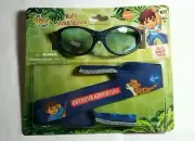 GO DIEGO GO BLUE PLAID WITH BONUS CORD KIDS SUNGLASSES NEW
