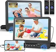 FELEMAN 12.01" Portable DVD Player for Car Dual Screen, Car DVD Player with HDMI Input