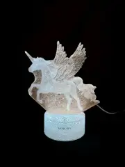 NEW LED Unicorn Pegasus Night Light 3D Light Lamp Color Changing Bedside Lamp.