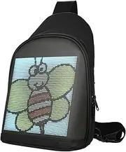 LED Color Screen Sling Bag Customizable Backpack Travel Bag Pack School Bag for Men Women College Students